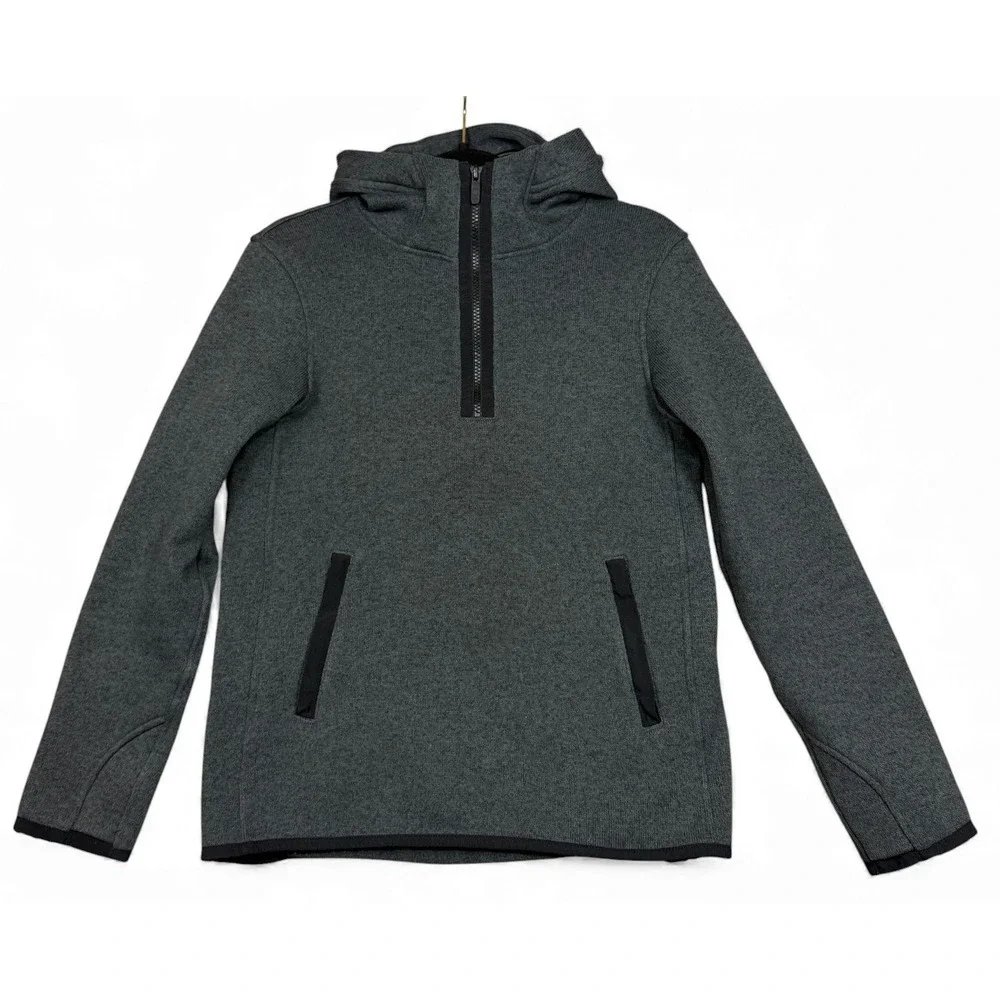 Lululemon‎ Fleece and Thank You Pullover Hoodie Womens 6 Heathered Gray 1/4 Zip